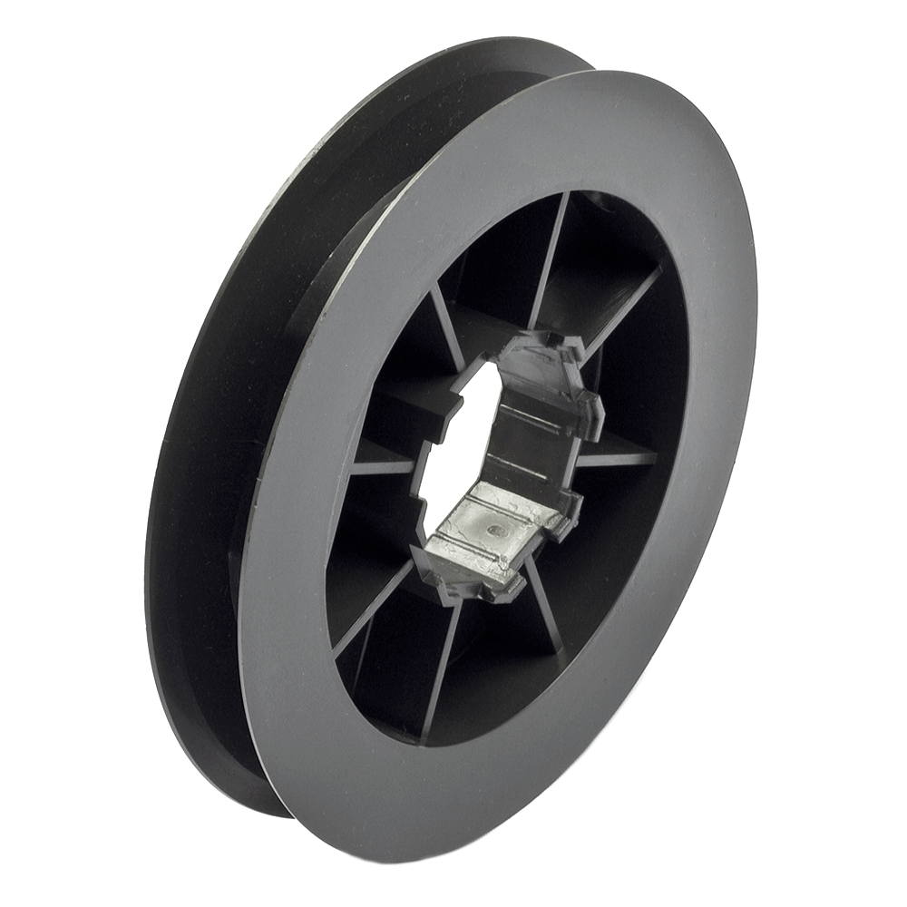 Gurtscheibe mini | aus PVC für 8-Kant Stahlwelle mit 40mm Schlüsselweite und 12-14mm breites Gurtband
