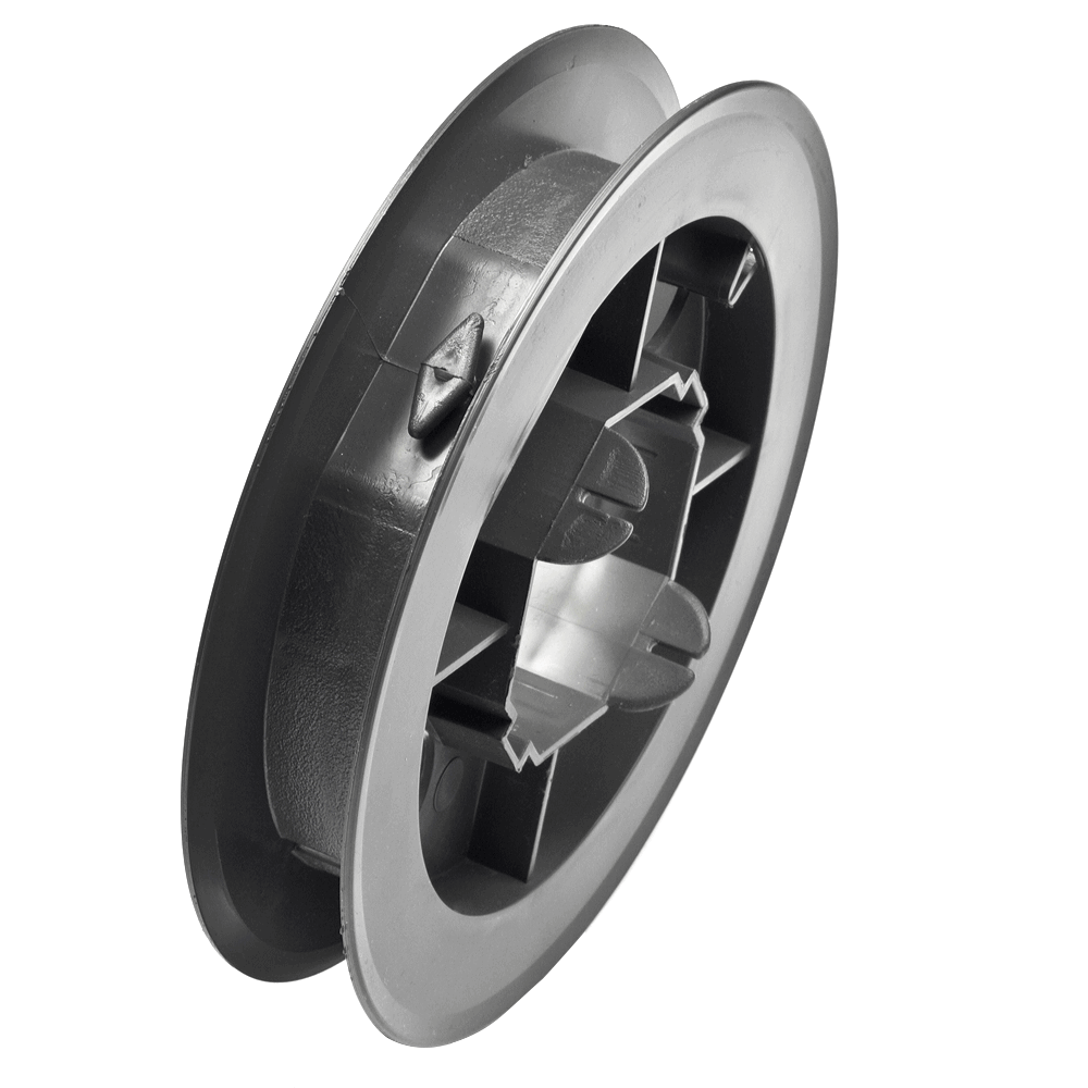 Gurtscheibe MAXI | aus PVC fr 8-Kant Stahlwelle mit 60mm Schlsselweite und 22-24mm breites Gurtband