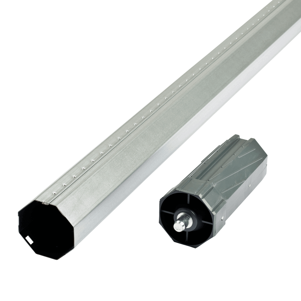 SET Stahlwelle MAXI | bis 110cm lange 8-Kant Stahlwelle mit 60mm Schlüsselweite inkl. Walzenkapsel MAXI