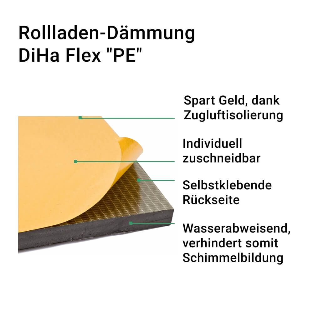 Rollladen-Dämmung DiHa Flex PE