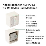 Knebelschalter AUFPUTZ | Bedienung fr Rollladen & Markisen mit Aufputzrahmen