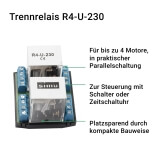 Trennrelais R4-U-230 | fr bis zu 4 Motore zur praktischen Parallelschaltung