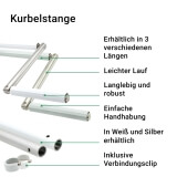 Kurbelstange | aus Aluminium als Ersatz, fr Gelenklagerplatte mit 12mm Zapfen, silber eloxiert oder wei