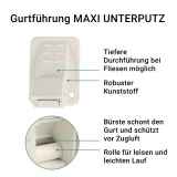 Gurtfhrung MAXI UNTERPUTZ | Gurtfhrung mit Brste fr 20-24mm breites Gurtband, Lochabstand 45mm