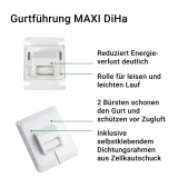 Gurtfhrung DiHa ESM MAXI (mit Gurtausbau) | fr 20-24mm breites Gurtband mit Brsten & Rolle