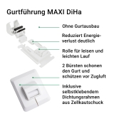 Gurtfhrung DiHa ESM MAXI (OHNE Gurtausbau) | fr 20-24mm breites Gurtband mit Brsten & Rolle