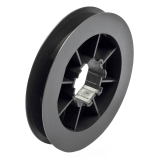 Gurtscheibe mini | aus PVC fr 8-Kant Stahlwelle mit 40mm Schlsselweite und 12-14mm breites Gurtband