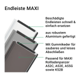 Endleiste MAXI als Ersatz | passend fr MAXI Rollladenpanzer A52C, A52E, A55G sowie K52B