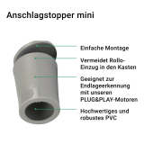 Anschlagstopper mini | auch Anschlagpuffer oder Stopfen genannt, mit 28mm Lnge, viele Farben