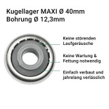 Kugellager MAXI | aus Metall mit 40mm Durchmesser und Bohrung ca. 12,3mm