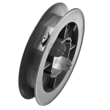 Gurtscheibe MAXI | aus PVC für 8-Kant Stahlwelle mit 60mm Schlüsselweite und 22-24mm breites Gurtband