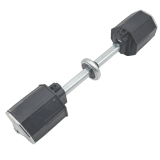 Doppelkapsel MAXI | aus PVC fr 60mm 8-Kant Stahlwellen geeignet, inkl. 1x Kugellager MAXI
