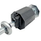 Doppelkapsel MAXI | aus PVC f�r 60mm 8-Kant Stahlwellen geeignet, inkl. 1x Kugellager MAXI