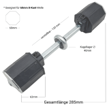 Doppelkapsel MAXI | aus PVC f�r 60mm 8-Kant Stahlwellen geeignet, inkl. 1x Kugellager MAXI