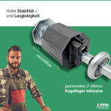 Doppelkapsel MAXI | aus PVC f�r 60mm 8-Kant Stahlwellen geeignet, inkl. 1x Kugellager MAXI