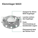 Klemmlager MAXI | aus verzinktem Metall fr 40mm MAXI Kugellager, Nachrstung