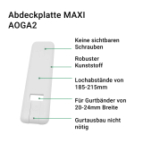 Abdeckplatte Kunststoff | ohne Gurt-Ausbau fr MAXI-Gurtwickler mit verschiedenen Lochabstnden zur Auswahl