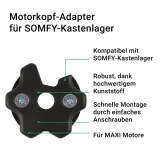 Motorkopf-Adapter fr SOMFY-Kastenlager | Umrstung von jomo MAXI Motore passend fr vorhandene SOMFY-Kastenlager