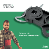Abroll-Lager Vierkant | praktisches Kastenlager mit Abrollfunktion fr mini & MAXI Rollladenmotore mit 10x10mm Vierkant