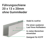 Fhrungsschiene 20x13x20mm | fr mini-Kunststoffprofil K37P