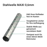 SET Zubehr MAXI inkl. Welle 0,6mm | alle Einbauteile fr 2 Bausituationen Gurt- oder Motorantrieb