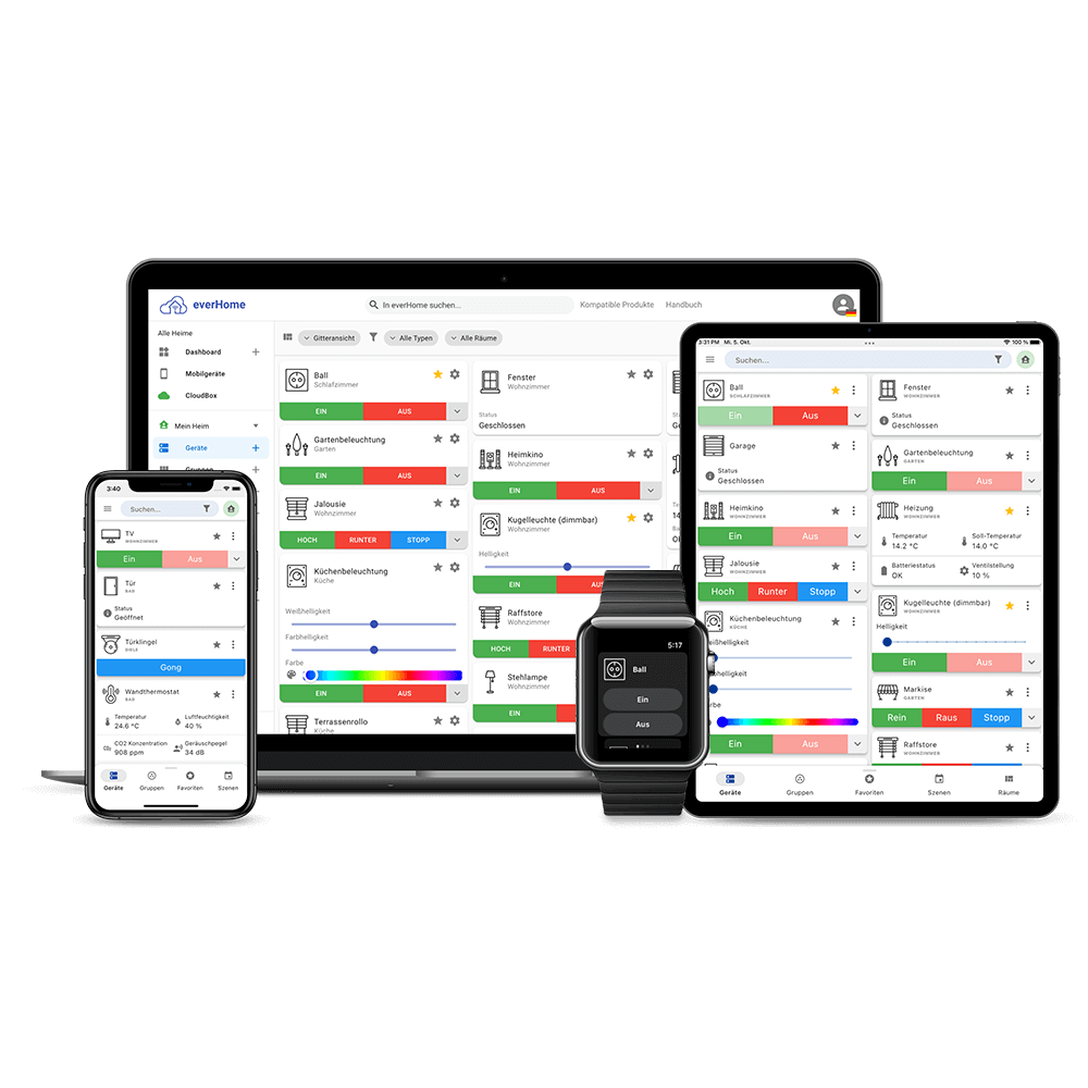 everHome Smarthome System | Cloudbox 4.0 PLUS fr mobile und autom. Steuerung
